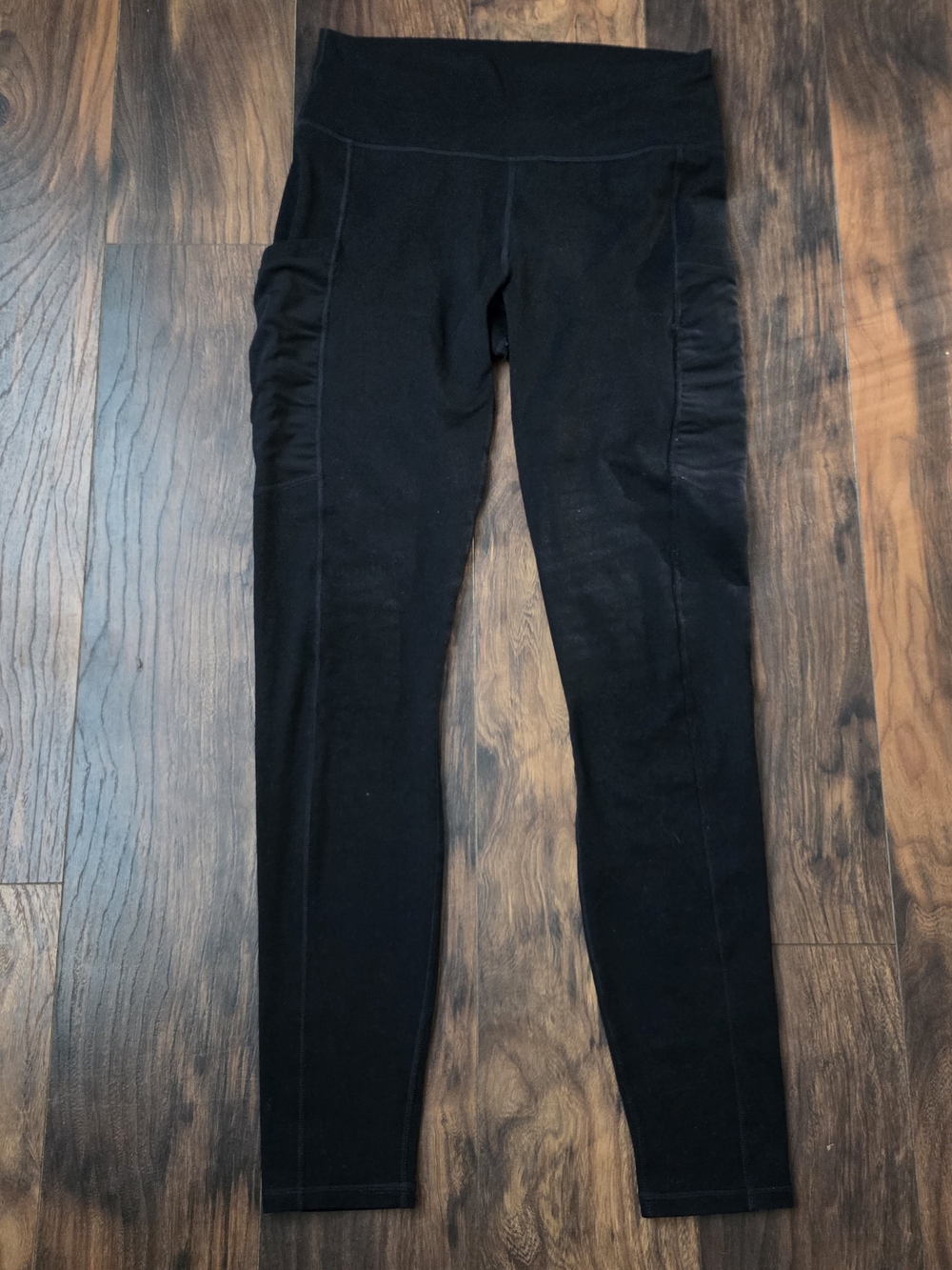 Fabletics Black High-Rise Ruched Side Leggings